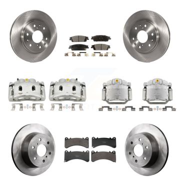 Front Rear Brake Caliper Rotor & Ceramic Pad Kit (10Pc) For GMC Sierra 1500 Chevrolet XL KC8-101379T