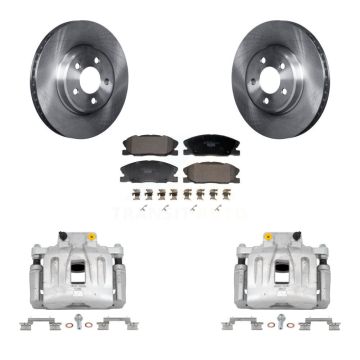Front Disc Brake Caliper Rotors And Ceramic Pads Kit For Dodge Charger KC8-101380T