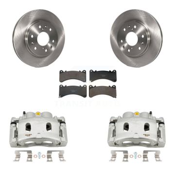 Front Brake Caliper Rotors Ceramic Pad Kit For GMC Sierra 1500 Chevrolet Silverado Yukon KC8-101381T