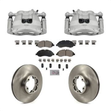 Front Disc Brake Caliper Rotors And Semi-Metallic Pads Kit For Ford Transit-350 HD KC8-101382N