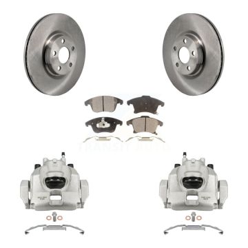 Front Disc Brake Caliper Rotors And Ceramic Pads Kit For Lincoln MKZ KC8-101382T