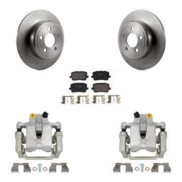 Rear Disc Brake Caliper Rotors And Ceramic Pads Kit For Dodge Charger KC8-101385T