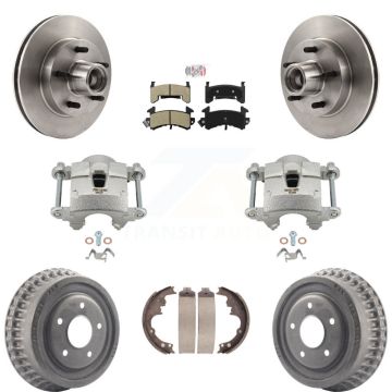 Front Rear Brake Caliper Rotor Drum Semi-Metallic Pad Kit (8Pc) For Chevrolet Camaro S10 KC8-101397N