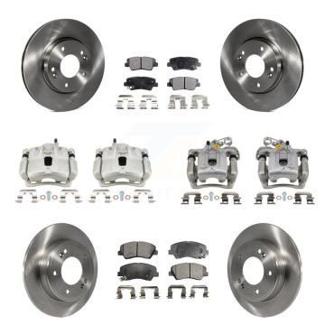 Front Rear Disc Brake Caliper Rotor And Ceramic Pad Kit (10Pc) For Hyundai Elantra Coupe KC8-101400T