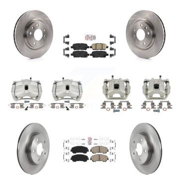 Front Rear Brake Caliper Rotor And Ceramic Pad Kit (10Pc) For 2019 Nissan Rogue Sport SL KC8-101774N