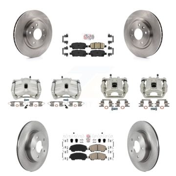 Front Rear Brake Caliper Rotor And Ceramic Pad Kit (10Pc) For 2019 Nissan Rogue Sport SL KC8-101775N
