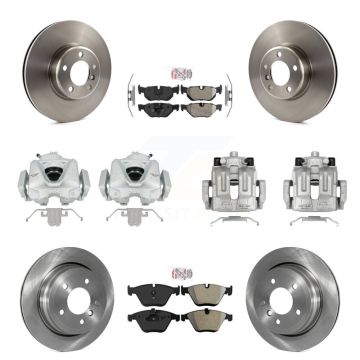 Front Rear Disc Brake Caliper Rotors And Semi-Metallic Pads Kit (10Pc) For BMW 328i KC8-101785N