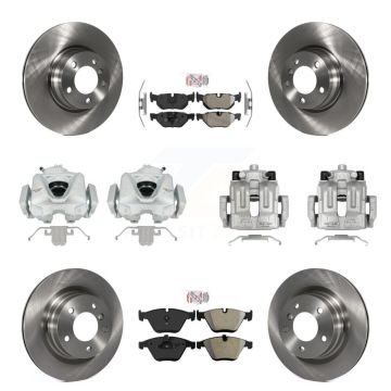 Front Rear Brake Caliper Rotor Semi-Metallic Pad Kit (10Pc) For BMW 328i Coupe with 3.0L KC8-101786N