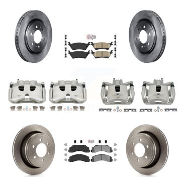 Front Rear Disc Brake Caliper Rotors And Ameribrakes Pads Kit (10Pc) For Ford F-150 KC8-101788N