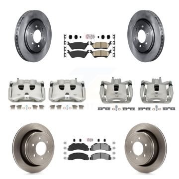 Front Rear Disc Brake Caliper Rotors And Ameribrakes Pads Kit (10Pc) For Ford F-150 KC8-101791N