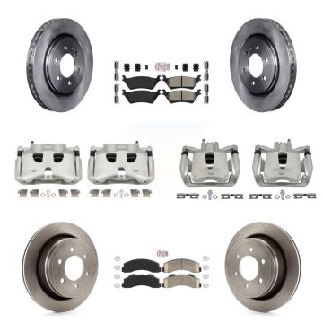 Front Rear Disc Brake Caliper Rotors And Ameribrakes Pads Kit (10Pc) For Ford F-150 KC8-101795N