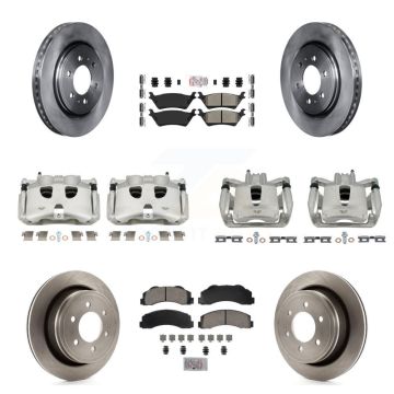Front Rear Disc Brake Caliper Rotors And Ameribrakes Pads Kit (10Pc) For Ford F-150 KC8-101796N