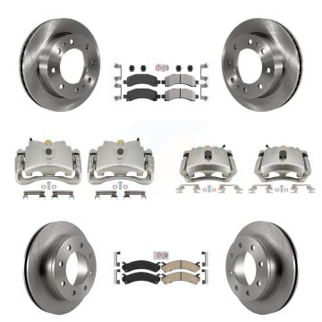 Front Rear Brake Caliper Rotor Ameribrakes Pad Kit (10Pc) For Chevrolet Express 2500 GMC KC8-101821N