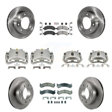 Front Rear Brake Caliper Rotor Ameribrakes Pad Kit (10Pc) For Chevrolet Express 2500 GMC KC8-101822N
