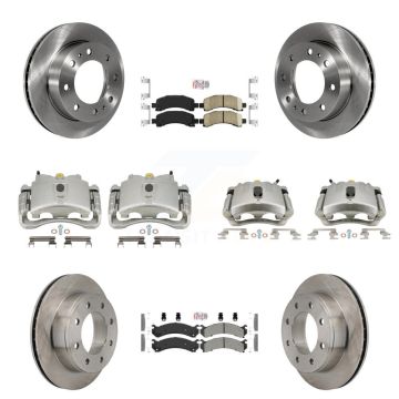 Front Rear Brake Caliper Rotor Ameribrakes Pad Kit (10Pc) For Chevrolet Express 2500 GMC KC8-101829N