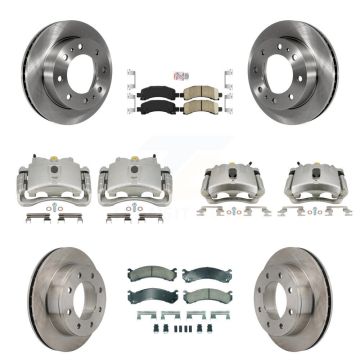 Front Rear Brake Caliper Rotor And Ceramic Pad Kit (10Pc) For Chevrolet Express 2500 GMC KC8-101831N