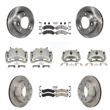 Front Rear Brake Caliper Rotor Ameribrakes Pad Kit (10Pc) For Chevrolet Express 2500 GMC KC8-101833N