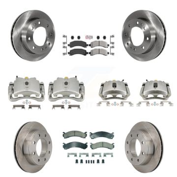 Front Rear Brake Caliper Rotor Ameribrakes Pad Kit (10Pc) For Chevrolet Express 2500 GMC KC8-101834N