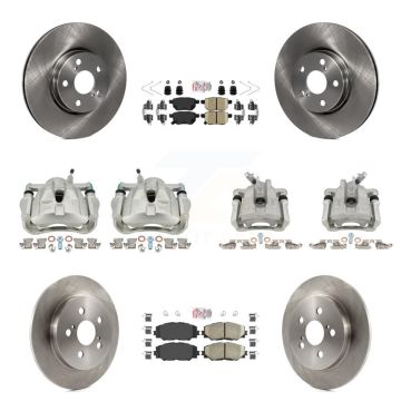 Front Rear Brake Caliper Rotors Ceramic Pad Kit (10Pc) For Toyota Corolla Matrix Pontiac KC8-101838N