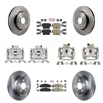 Front Rear Brake Caliper Rotors Ceramic Pad Kit (10Pc) For 06 Chrysler 300 RWD with 5.7L KC8-101852N