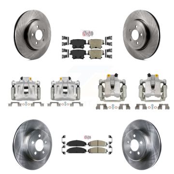 Front Rear Brake Caliper Rotors Ceramic Pad Kit (10Pc) For 06 Chrysler 300 RWD with 5.7L KC8-101853N