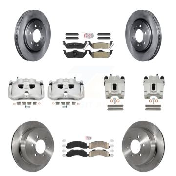 Front Rear Disc Brake Caliper Rotors And Ameribrakes Pads Kit (10Pc) For Ford F-150 KC8-101947N