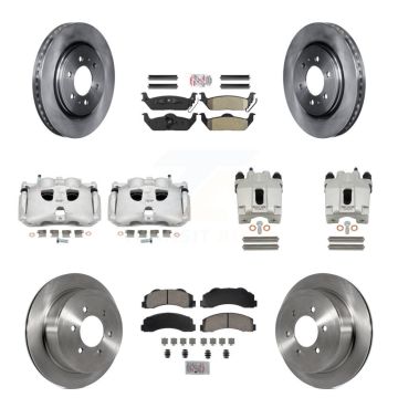 Front Rear Disc Brake Caliper Rotors And Ameribrakes Pads Kit (10Pc) For Ford F-150 KC8-101948N