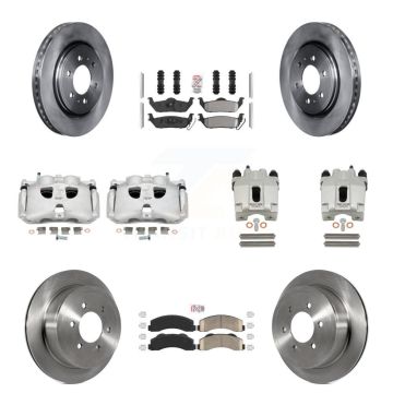 Front Rear Disc Brake Caliper Rotors And Ameribrakes Pads Kit (10Pc) For Ford F-150 KC8-101950N