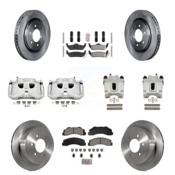 Front Rear Disc Brake Caliper Rotors And Ameribrakes Pads Kit (10Pc) For Ford F-150 KC8-101951N
