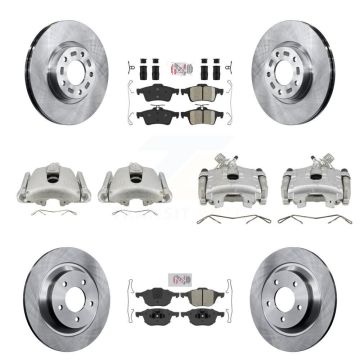 Front Rear Disc Brake Caliper Rotors And Ameribrakes Pads Kit (10Pc) For Mazda 5 KC8-101960N
