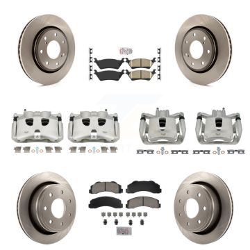 Front Rear Brake Caliper Rotor & Ceramic Pad Kit (10Pc) For Ford F-150 With 7 Lug Wheels KC8-101969N