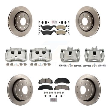 Front Rear Brake Caliper Rotor & Ceramic Pad Kit (10Pc) For Ford F-150 With 7 Lug Wheels KC8-101972N