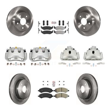 Front Rear Brake Caliper Rotor & Semi-Metallic Pad Kit (10Pc) For Ram 1500 Classic Dodge KC8-101982N