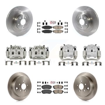 Front Rear Disc Brake Caliper Rotors And Ceramic Pads Kit (10Pc) For Subaru Legacy KC8-101994N
