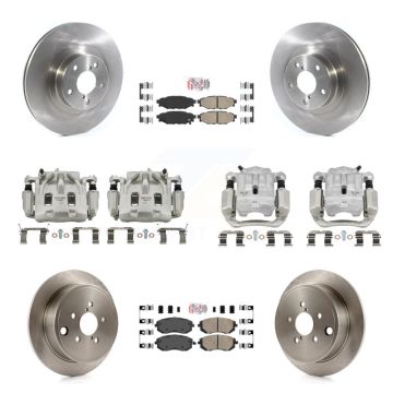 Front Rear Disc Brake Caliper Rotors And Ceramic Pads Kit (10Pc) For Subaru Legacy KC8-101996N