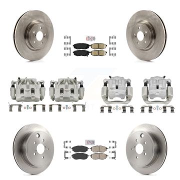 Front Rear Disc Brake Caliper Rotor And Ceramic Pad Kit (10Pc) For Subaru Outback Legacy KC8-101999N