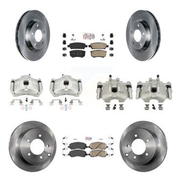Front Rear Brake Caliper Rotors Ceramic Pad Kit (10Pc) For Jeep Patriot Compass Chrysler KC8-102005N