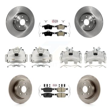 Front Rear Disc Brake Caliper Rotors And Ameribrakes Pads Kit (10Pc) For Ford Escape KC8-102029N