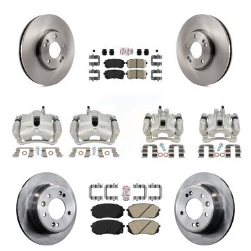 Front Rear Brake Caliper Rotors & Ceramic Pad Kit (10Pc) For Hyundai Tucson Kia Sportage KC8-102047N