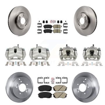 Front Rear Brake Caliper Rotor Ceramic Pad Kit (10Pc) For Kia Sportage AWD From 12 10 15 KC8-102052N