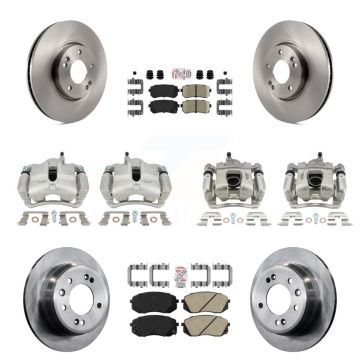 Front Rear Brake Caliper Rotor Ceramic Pad Kit (10Pc) For Kia Sportage FWD From 12 10 15 KC8-102060N