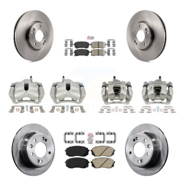 Front Rear Brake Caliper Rotor Ceramic Pad Kit (10Pc) For Kia Sportage FWD From 12 10 15 KC8-102062N