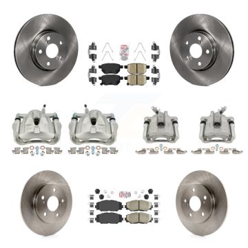 Front Rear Disc Brake Caliper Rotors And Ceramic Pads Kit (10Pc) For Toyota Matrix KC8-102073N