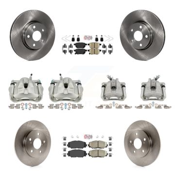 Front Rear Disc Brake Caliper Rotors And Ceramic Pads Kit (10Pc) For Toyota Matrix KC8-102076N