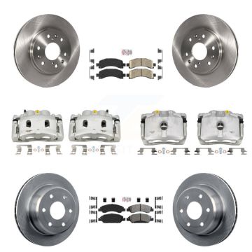 Front Rear Brake Caliper Rotor Ameribrakes Pad Kit (10Pc) For Chevrolet Express 1500 GMC KC8-102122N