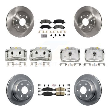 Front Rear Brake Caliper Rotor Ameribrakes Pad Kit (10Pc) For Chevrolet Express 1500 GMC KC8-102123N