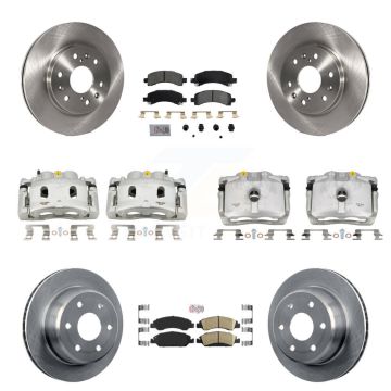 Front Rear Brake Caliper Rotor Ameribrakes Pad Kit (10Pc) For Chevrolet Express 1500 GMC KC8-102124N