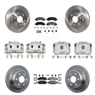Front Rear Brake Caliper Rotor & Semi-Metallic Pad Kit (10Pc) For Chevrolet Express 1500 KC8-102125N