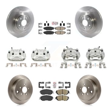 Front Rear Disc Brake Caliper Rotor & Ceramic Pad Kit (10Pc) For Subaru Impreza Forester KC8-102225N