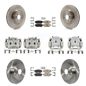 Front Rear Brake Caliper Rotor Ceramic Pad Kit (10Pc) For 2014-2018 Subaru Forester 2.0L KC8-102233N